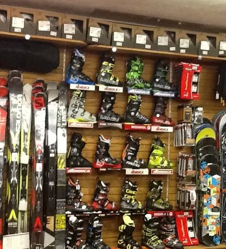 Selection of winter sports gear and apparel available at Sports Barn